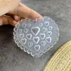 Película Transparente para Manicura Molde de Silicona con Forma de Lazo para la Punta del Dedo Patrón Mini Herramienta Abrasiva Decorativa con Forma de Corazón para Tallado de Uñas
