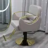 Silla de Peluquería, Silla de Barbería con Elevación y Giro, Asiento para Salón de Belleza, Taburete para Cortar el Cabello, Silla Reclinable, Silla para Permanente y Tinte