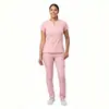 Uniformes de enfermería personalizados, conjuntos para salones de peluquería de mascotas, conjuntos de examen médico para doctor con nombre bordado, soporte para uniformes de quirófano bordados