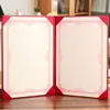 Set de Cubierta de Libro de Firmas en Blanco de Cuero A4 Doble Cara Sin Palabras Certificado de Negocios Universal Logotipo de Empresa Personalizado Estampado en Caliente