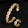 Aliexpress Transfronteiriço Pulseira Anel Vintage Rosto Sorridente Nicho Alto Padrão Design de Moda Feminina Tendência Personalidade Item de Casal