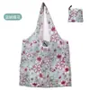 Bolsa de Compras Plegable de Gran Capacidad Estilo Japonés y Coreano 190t, Bolsa Plegable Ecológica, Bolsa de Tote Portátil Creativa Estampada Sin Fondo ni Laterales