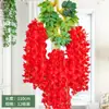 Enredadera artificial violeta hecha a medida transfronteriza para decoración de interiores, flores de pared, flores artificiales para techo, plantas colgantes para sala de estar, flores artificiales