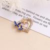 Nuevo colgante de amor de metal con diamantes coreano comercio exterior popular para mujer accesorios de circonita con microincrustaciones mariposa de aceite al por mayor