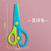 Tesoura de segurança toda em plástico para artesanato infantil corte de papel tesoura de mola não machuca as mãos jardim de infância DIY tesouras pequenas tesouras atacado