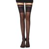 Calcetines altos hasta la rodilla de pimiento rojo para mujer, finos, antienganches, de seda, duraderos, antideslizantes, negros, antideslizantes, estilo JK