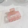 Pinza de Garra Cuadrada Pequeña Coreana de 5 cm Geométrico Hueco Elegante Temperamento Color Gelatina Clip de Tiburón Transfronterizo de Amazon Clip para Moño
