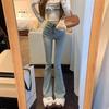 Jeans Acampanados Retro Americanos para Mujer, Primavera y Otoño, Cintura Alta, Ajustados, Pantalones Versátiles de Moda Hasta el Piso Ins