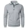 Moletom europeu em estoque com zíper parcial e gola alta, moderno, simples, folgado, plus size, moletom masculino de fleece Amazon TEMU
