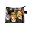 Nuevo y popular monedero de Naruto, linda bolsa de monedas con cremallera de dibujos animados, pequeña bolsa de almacenamiento para estudiantes al por mayor