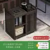 Mesa de Chá Pequena Móvel para Casa Mesa de Chá Madeira Maciça Carrinho de Chá Chaleira de Água Armário de Chá Integrado com Rodas Mesa Lateral de Chá Bandeja de Chá Kung Fu