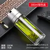 Tapa de apertura de un clic taza de vacío taza de coche de negocios separación de té apertura rápida de taza doble capa borosilicato impresión regalo taza de agua