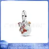 Panjiadora s925 Cobre Branco Banhado a Prata Desenho Animado Infantil Fofo Nicho Versátil Moda Pingente Acessórios de Joias Pingente