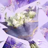 Papel Copiador Gradiente Roxo Wx197 17g Papel de Embrulho à Prova de Umidade para Doces de Presente Papel Decorativo Perolado com Contraste Dourado