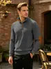Ebay Sudadera con Capucha para Hombre Estilo Americano Jacquard Texturizado Primavera/Otoño Cuello Alto Manga Larga Bloques de Color Tapeta Parches en los Codos