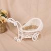 Cesta de Enfeite Mini Flor Eterna Feita à Mão Cesta de Flores Tecida em Rattan Criativa Bicicleta Decoração de Casamento Cesta de Triciclo