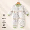 Saco de dormir para bebé de Primavera y Otoño con Estampado Floral de Unicornio y Piernas Divididas, Transpirable de Algodón Puro para Bebé, de Manga Larga, Anti-Patadas, con Cremallera Bidireccional