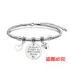 Pulsera europea y americana transfronteriza de acero inoxidable hueso de serpiente Pulsera conmemorativa Día del Maestro regalo festivo pulsera de acero de titanio con letras al por mayor