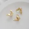 Miçangas Espaçadoras Borboleta com Furo para Fio, Zircônia Preserva-Cor Preenchida com Ouro 14K, Miçangas Artesanais para Pulseira DIY, Colar, Acessórios de Joias Pérola