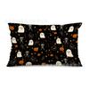 Almohada de Cintura Nueva de Halloween Estampado de Calavera y Fantasma Material de Lino Funda Decorativa para Almohada de Sofá de Halloween