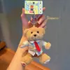 Fábrica de Peluches Jintian Oso Pequeño Versátil Colgante de Peluche Casual Llavero de Mochila Lindo Juguete de Muñeca para Pareja