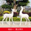 Adornos de Ciervo Sika Simulado para Exterior Jardín de Patio Parque Forestal Escultura de Fibra de Vidrio de Ciervo Modelo de Plaza Animal Simulado