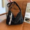 Bolsa Tote Nueva Primavera Verano 2025 Textura Retro Moda Costuras Color Sólido Gran Capacidad Hombro Mensajero Bolso de Axila