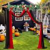 Arco de Velos de Boda Decoración Set de 2 Piezas Diseño de Lugar de Boda al Aire Libre Cortina de Tela Colgante Decoración de Boda