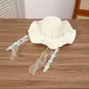 Sombrero de Sol de Verano para Mujer con Guirnalda de Flores, Cinta y Diseño Floral, Protección Solar, Tejido, Cómodo, Transpirable, Sombrero de Paja, Mayoreo
