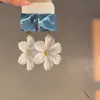 Flores de Gardenia Florecen~Nuevos Pendientes Florales Estilo Chino para Mujer, Pendientes con Ambiente de Playa de Verano, Accesorios de Oreja Frescos y Únicos