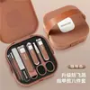 Nuevo Set de Cortaúñas Anti-salpicaduras Transfronterizo Caja Portátil de Alta Gama Cortauñas Recogedor de Oídos Set de Manicura