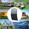 Painel Solar Flexível Resistente ao Desgaste 100W para Uso Doméstico, RVs, Barcos de Pesca, Painel Fotovoltaico Universal Off-Grid para Geração de Energia, Leve e Portátil