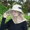 Protección Solar para Pesca Repelente de Mosquitos Sombrero de Sol Sombrero de Pesca Cubre Rostro Completo Malla Sombrero de Sol Señuelo Exterior Resistente al Viento y a la Arena