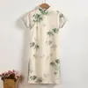 Nuevo Mini Cheongsam Estampado de Verano 2026 Hecho de Tejido de Punto, Versátil y Cómodo, Nuevo Cheongsam Mejorado de Estilo Chino con Varios Estampados