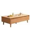Mesa de centro para sala de estar, adecuada para apartamentos pequeños, nuevo modelo 2025, estilo madera natural, diseño moderno simple, adecuada para casas de alquiler, mesa de té para sofá
