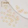 Cobre chapeamento ouro real 18K cor de ouro mantendo anel aberto colar diy handmade joias material pulseira acabamento anel de conexão