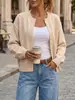 Outono/Inverno 2026 Sucesso de Vendas Transfronteiriço Europeu e Americano Estilo Preguiçoso Retrô Cardigan de Tricô Solto de Manga Longa para Mulheres Casaco