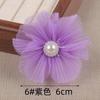 Flor de gasa de tela perlada hecha a medida de 6 cm, pequeña flor, accesorios de joyería, accesorios de flores, accesorios para el cabello, ramillete de flores para la cabeza