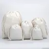 Bolsa de lona para arroz personalizada pacote de milho bolsa com cordão atacado lona algodão bolsa de arroz LOGO imprimível