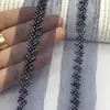 Nuevo Malla Trabajo Pesado Multicolor Encaje Bordado con Cuentas Fila Única Espiga Cuentas Tubulares Cinta Tejida Ropa Accesorios Hanfu Accesorios para el Cabello DIY