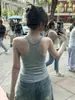 Chaleco Estilo Chica Caliente con Copas para Mujer, Adecuado para Primavera y Verano, Se Puede Usar como Ropa Exterior o como Capa Base Anti-Exposición, con Copas y Tirantes Extraíbles