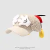Boné de Baseball Infantil Mickey Butt Estilo Coreano Desenho Animado Fofo Boné com Aba para Bebê Novo Outono e Inverno 2025 Chapéu de Veludo de Cordeiro