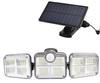 Fabricante de Iluminación Luz Solar de Pared Ultrabrillante con Cuatro Cabezales Giratorios, Luz de Calle Impermeable, Sensor de Movimiento Corporal Humano, Luz para Carretera y Jardín, Exterior