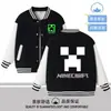 Chamarra de ropa de Minecraft para niños, chamarra de béisbol Creeper, ropa infantil de manga larga para primavera y otoño, moderna