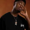 Tendência Hip-Hop Europeu e Americano Clássico Retrô Pingente de Retrato de Rosa Cravejado de Diamantes Colar Masculino Versátil de Alta Qualidade