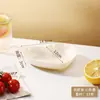 Lujo Ligero Creativo Forma de Corazón Plato para Escupir Huesos Plato Dispensador Plato para Frutos Secos Plato de Frutas KTV Mesa de Comedor para Banquetes Plato para Escupir Huesos Plato de Bocadillos
