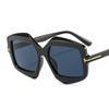 Nuevas gafas de sol irregulares en forma de T, color para hombres y mujeres, INS, personalizadas, de moda, retro, modernas, gafas de sol 9096