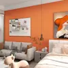 Fondo de Mesita de Noche de Dormitorio Color Sólido Papel Tapiz No Tejido Estilo Escandinavo Sala de Estar Pared de Fondo de TV Papel Tapiz Casa Entera Color Liso