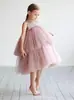 Vestido de Princesa Elegante y de Moda con Volantes de Tul para Niñas 2026 Vestido de Boda y Fiesta
