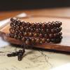 Madera de sándalo piel de tigre boutique natural material antiguo alta densidad 108 cuentas pulsera grano completo hombres y mujeres pulsera de pareja cuentas de Buda vintage